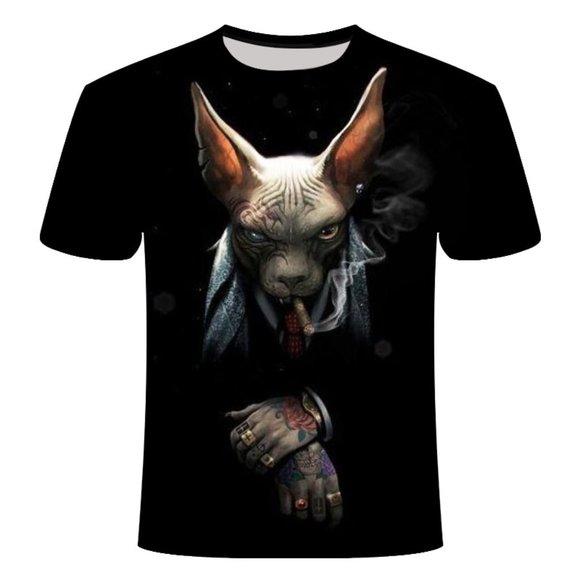 3D Unisex Kingpin Cat T-Shirt - Picture 1 of 3